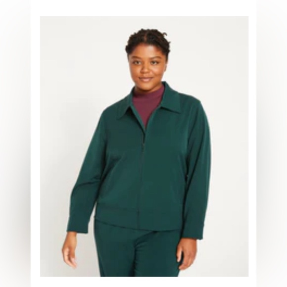 Universal Standard Tailored Zip Jacket - Forest Green - M_18-20 / Forest Green - Picture 2 of 6